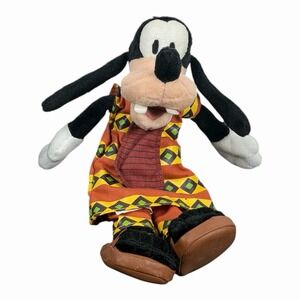 Walt Disney World African Attire GOOFY Plush 10 inch Toy Dog Rare